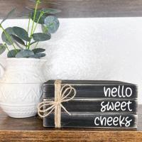 Bathroom Shelf Decor Mini Book Stack For Farmhouse Bath
