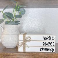 Bathroom Shelf Decor Mini Book Stack For Farmhouse Bath