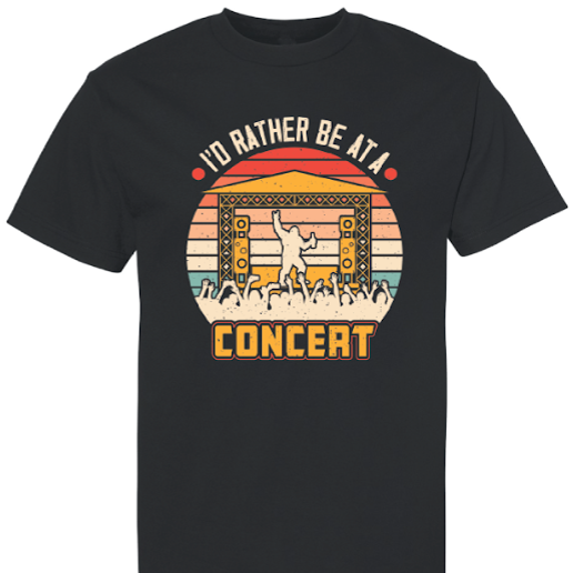 "I'd Rather Be at a Concert" Bigfoot Unisex T-Shirt, BagMYGift