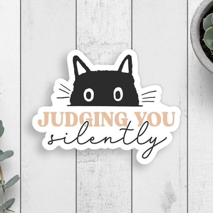 Judging You Silently Vinyl Sticker, BagMYGift