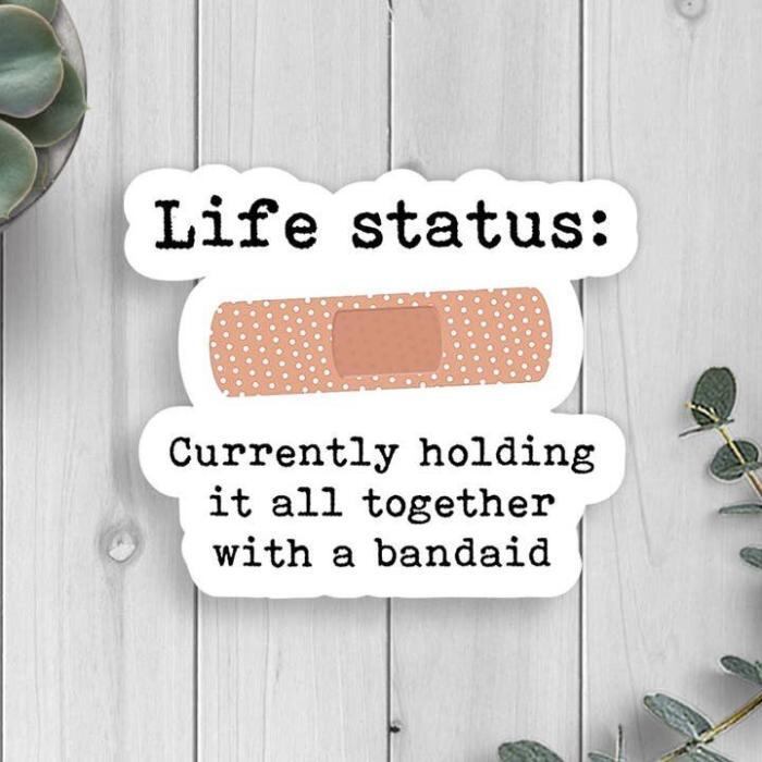 Life Status Vinyl Sticker, BagMYGift