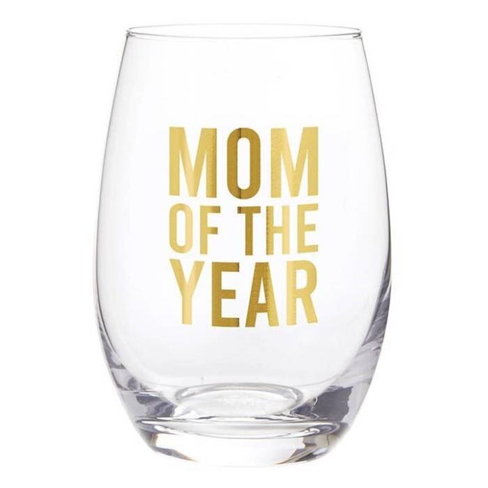 Stemless Wine Glass - Mom of the Year, BagMYGift