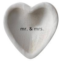 Grey Paulownia Heart Trinket Tray - Mr. & Mrs., BagMYGIft