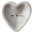 Grey Paulownia Heart Trinket Tray - Mr. & Mrs., BagMYGIft