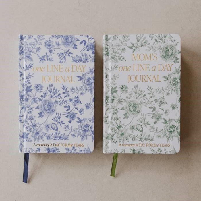 Blue Delft One Line A Day Fabric Journal, BagMYGIft