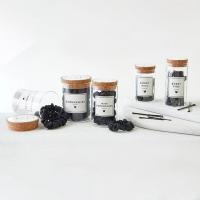 Satin Scrunchies Jar - Black Solid, BagMYGift