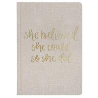 She Believed She Could Fabric Journal, BagMYGift