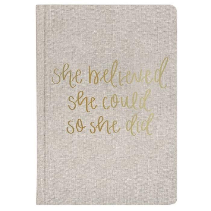 She Believed She Could Fabric Journal, BagMYGift