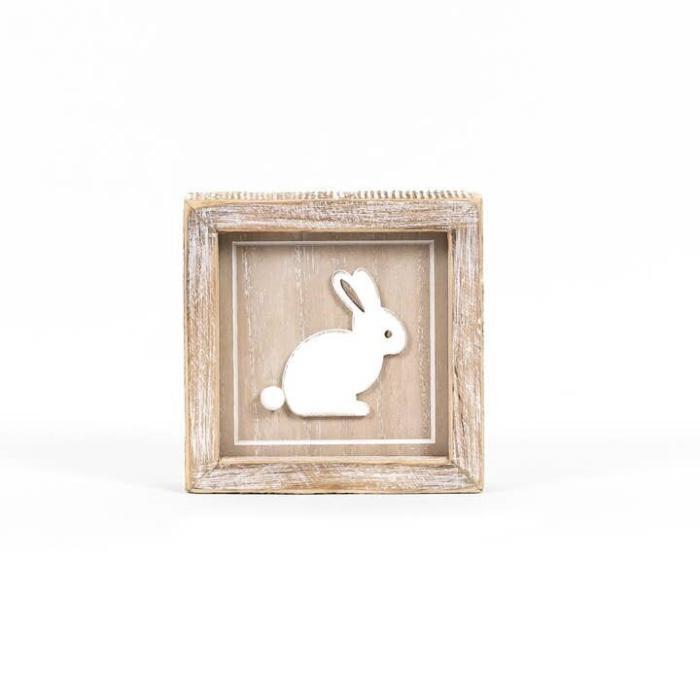 Bunny/Some Bunny Loves You Easter 5 x 5 Wood Framed Sign