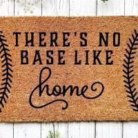 There's No Place Like Home Baseball Doormat, BagMYGift