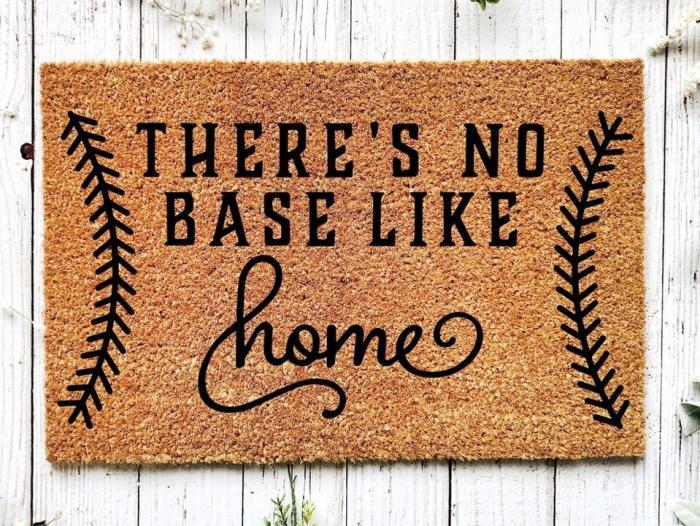 There's No Place Like Home Baseball Doormat, BagMYGift