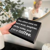 Home Office/Desk Decor Funny Wood Sign - This Office Runs On