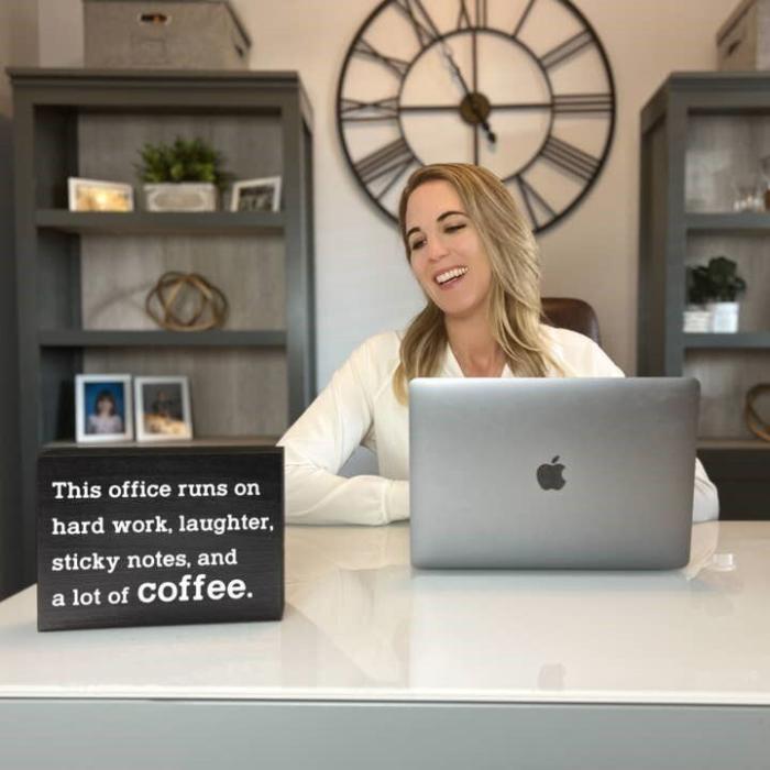Home Office/Desk Decor Funny Wood Sign - This Office Runs On