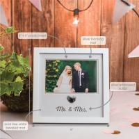 Mr. & Mrs. Wedding Thumbprint Heart Frame, BagMYGift