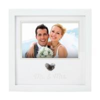 Mr. & Mrs. Wedding Thumbprint Heart Frame, BagMYGift