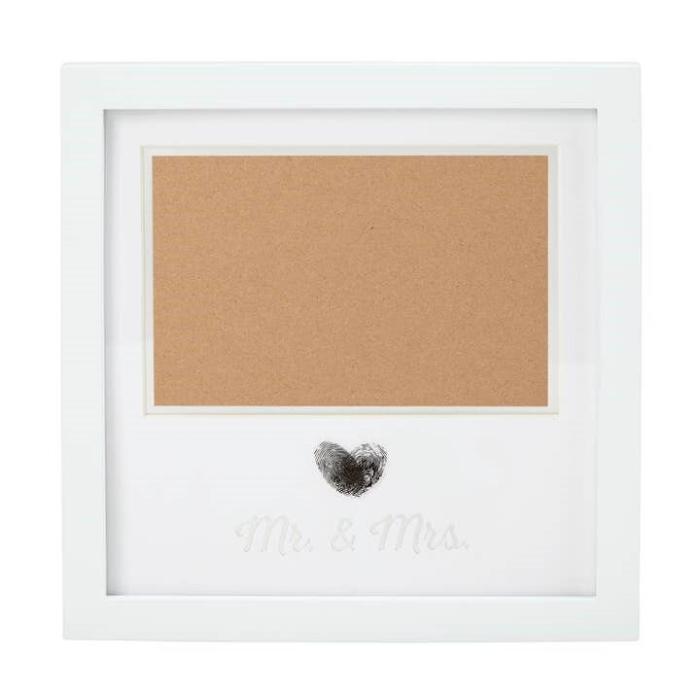 Mr. & Mrs. Wedding Thumbprint Heart Frame, BagMYGift