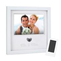 Mr. & Mrs. Wedding Thumbprint Heart Frame, BagMYGift