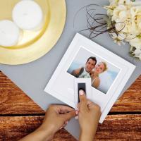 Mr. & Mrs. Wedding Thumbprint Heart Frame, BagMYGift