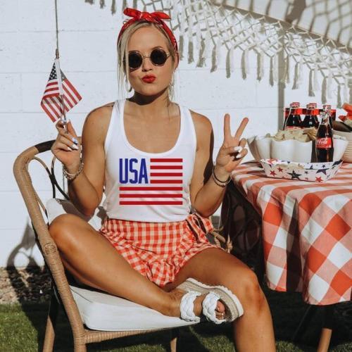 USA Flag 4th of July Tank Top, BagMYGift