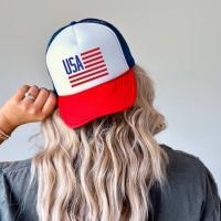 USA Flag 4th of July Trucker Hat, BagMYGift