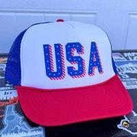 USA Stars Flag 4th of July Trucker Hat, BagMYGift