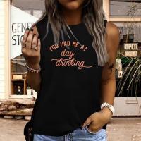 You Had Me At Day Drinking Print Graphic Tank Top, BagMYGift