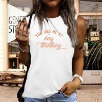You Had Me At Day Drinking Print Graphic Tank Top - Image 2