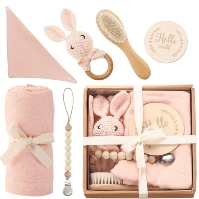 Welcome Baby Gift Box - Charming 6-Piece Set For Newborns