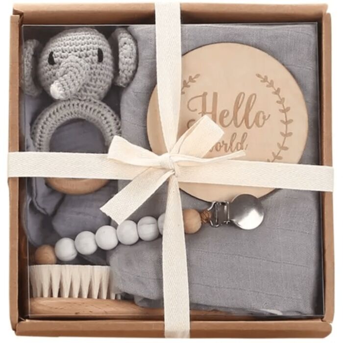 Welcome Baby Gift Box - Charming 6-Piece Set For Newborns