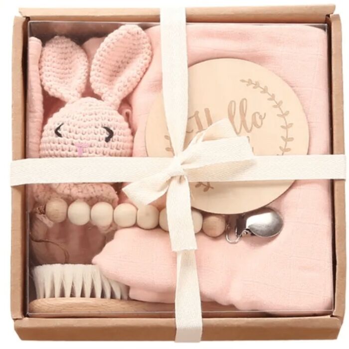 Welcome Baby Gift Box - Charming 6-Piece Set For Newborns