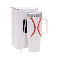 Baseball Gameday Bling Glam Stainless Tumbler, BagMYGift