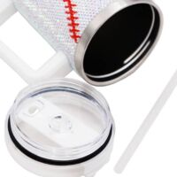 Baseball Gameday Bling Glam Stainless Tumbler, BagMYGift