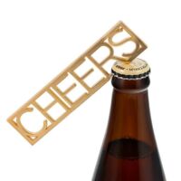 Gold Cheers Bottle Opener Wedding Favor, BagMYGift