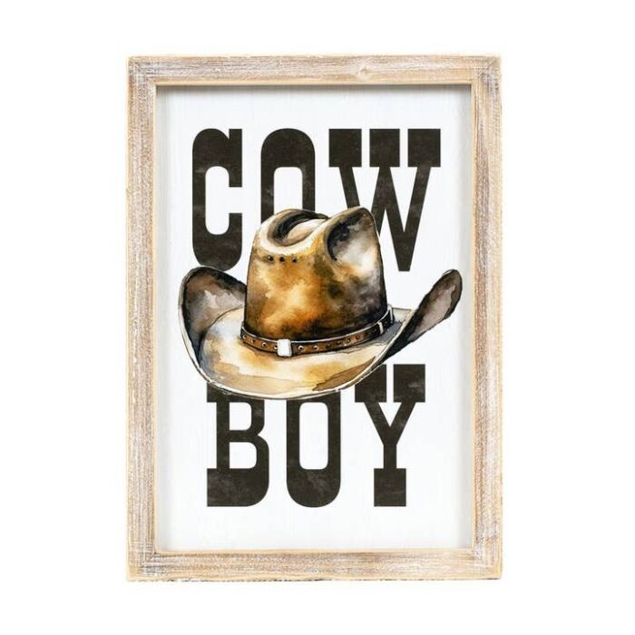 10x14 Reversible Frame Sign - Cowboy, BagMYGift