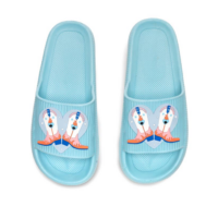 Quick Dry Pool Slide Sandals - Cowgirl Boots - Teal, BagMYGift