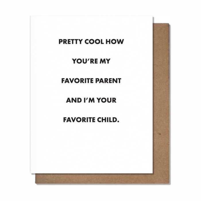 Favorite Parent - Just Because Card, BagMYGift