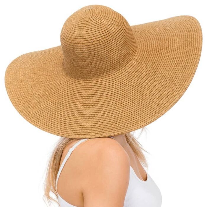 Solid Heavy-Weight Wide Floppy Beach Sun Hat, BagMYGift
