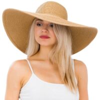Solid Heavy-Weight Wide Floppy Beach Sun Hat, BagMYGift