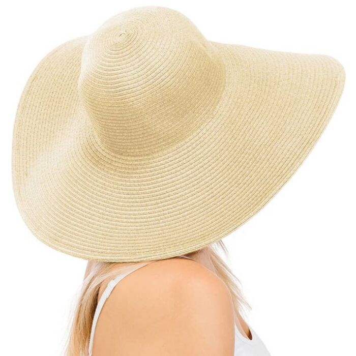 Solid Heavy-Weight Wide Floppy Beach Sun Hat, BagMYGift