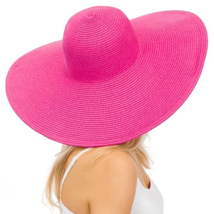 Solid Heavy-Weight Wide Floppy Beach Sun Hat, BagMYGift