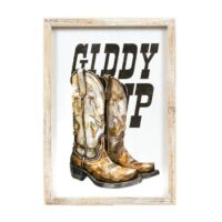 9x13 Reversible Wood Frame Sign - Giddy, BagMYGift