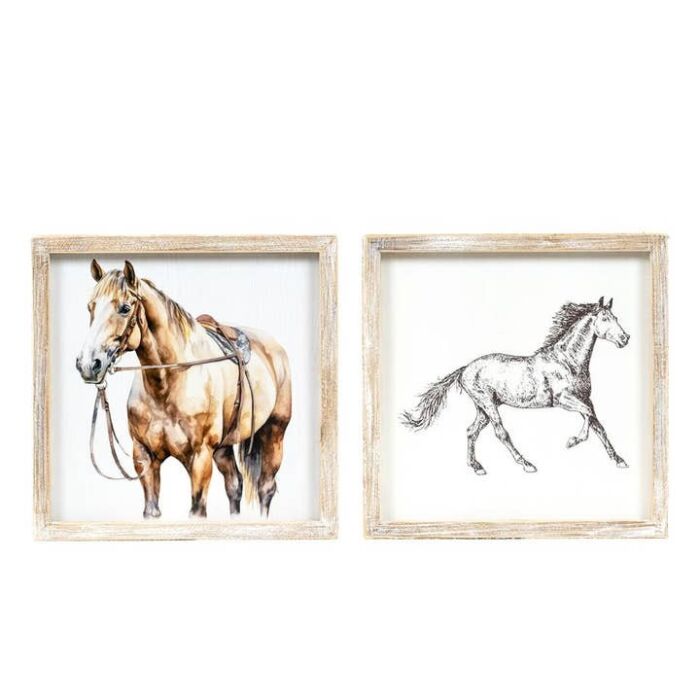 10x10 Reversible Frame Sign - Horse, BagMYGift