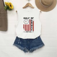 USA Flag Gulf of America 2025 Graphic Tank Top, BagMYGift
