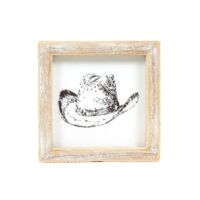 5x5 Reversible Wood Frame Sign - Hat/Boots - Image 3