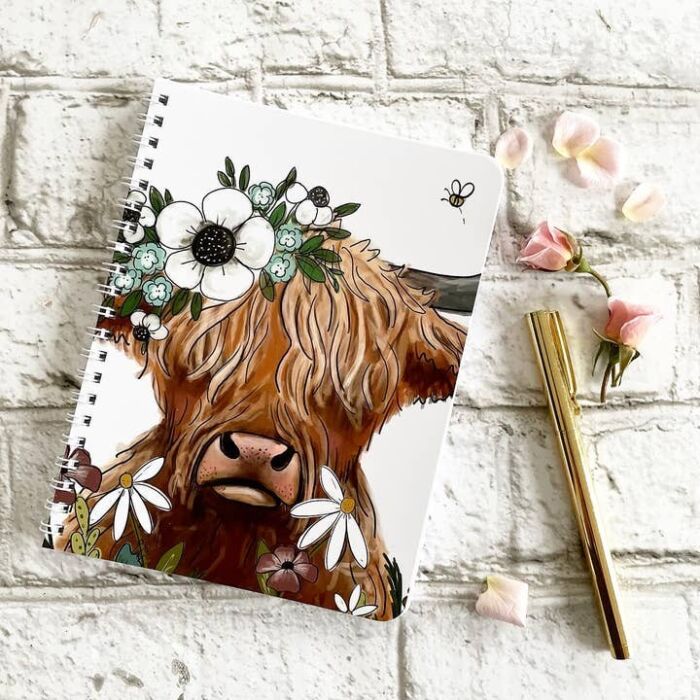 Highland Cow Notebook, BagMYGift