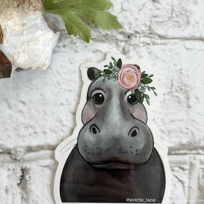 Hippo Sticker, BagMYGift