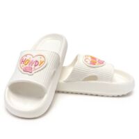 Quick Dry Pool Slide Sandals Western - "Howdy"-White, BagMYGift