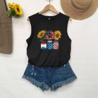 Independence Day USA Flag Graphic Tank Top, BagMYGift