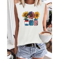 Independence Day USA Flag Graphic Tank Top, BagMYGift