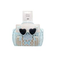 Kids Sunglasses with Hat and Case Basket Set - Butterfly